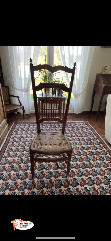 Réfection assise cannage fauteuil style prie dieu rueil-malmaison 92500 hauts de seine #hautsdeseine #RueilMalmaison #cannage #fauteuil #Artisans