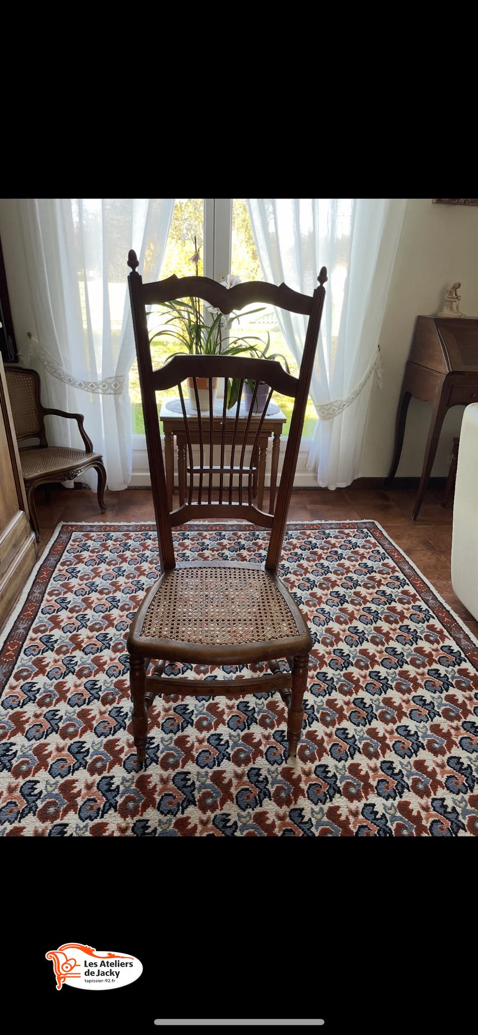 Réfection assise cannage fauteuil style prie dieu rueil-malmaison 92500 hauts de seine #hautsdeseine #RueilMalmaison #cannage #fauteuil #Artisans
