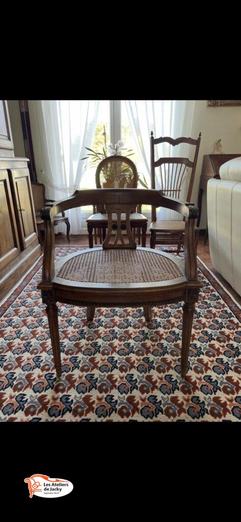 Réfection assise fauteuil en cannage Puteaux 92800 hauts de seine