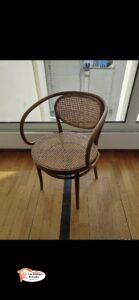 Réfection assise et dossier fauteuil en cannage Neuilly sur Seine 92200 hauts de Seine